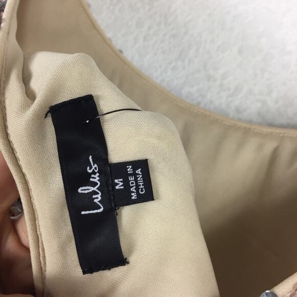 NWT Lulus Star Appeal Silver Rose Gold Sequin Bodycon Mini Dress Medium - Picture 5 of 16